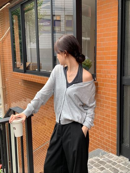 lora halter cardigan