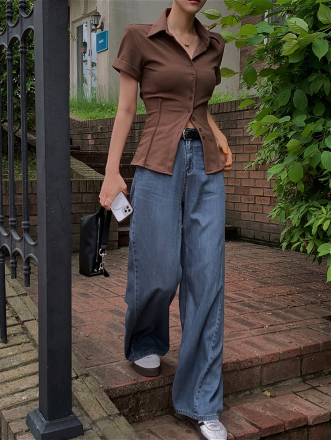 slim pintuck top