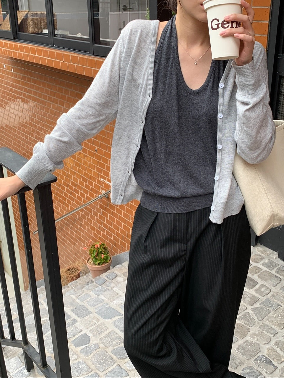 lora halter cardigan