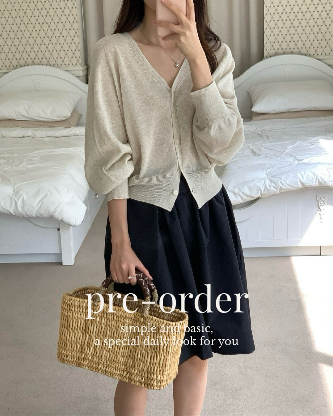linen wholegarment cardigan (pre-order)