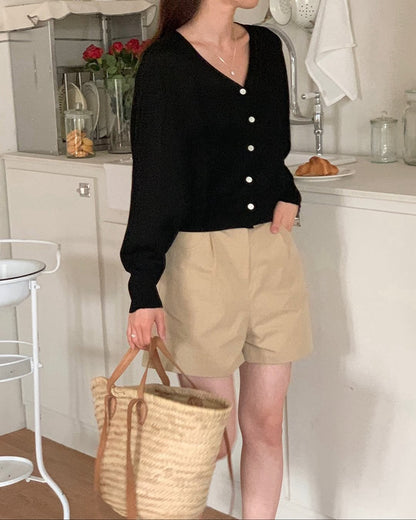 linen wholegarment cardigan (pre-order)