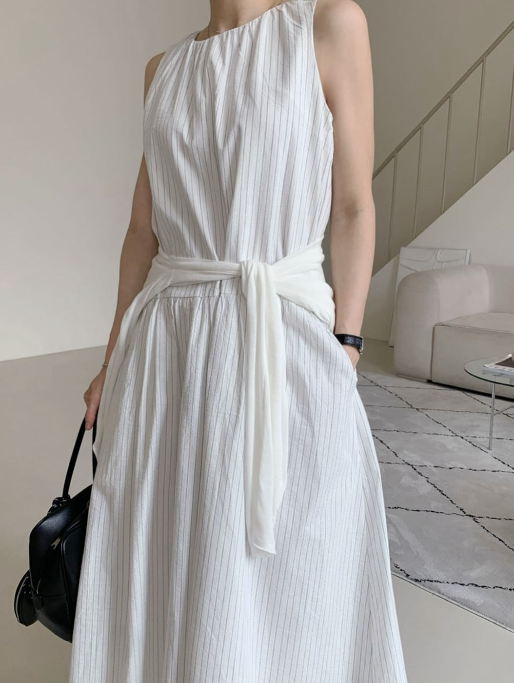 maison striped dress