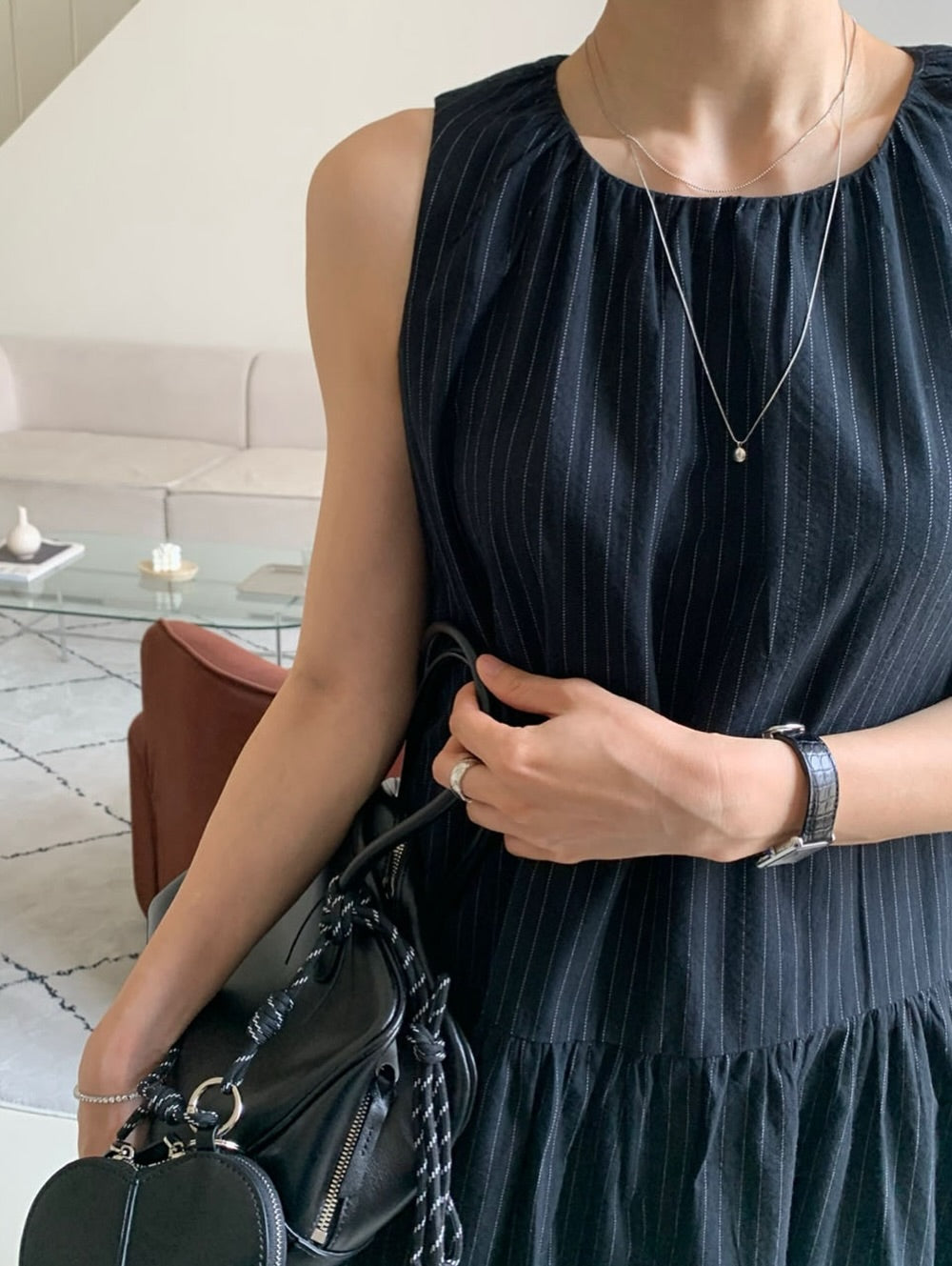 maison striped dress