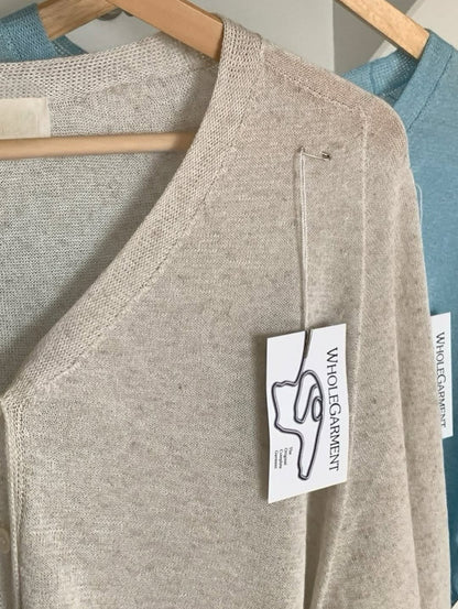 linen wholegarment cardigan