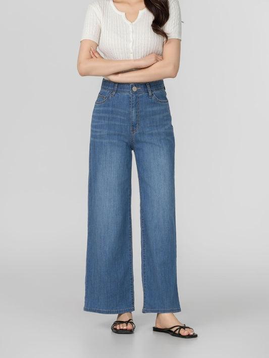 linen denim banding pants