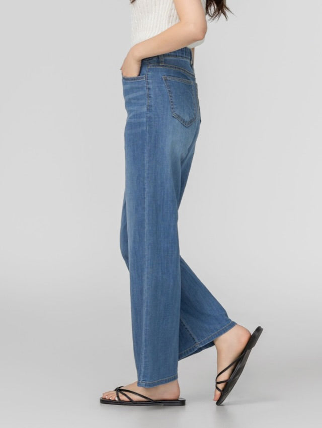 linen denim banding pants