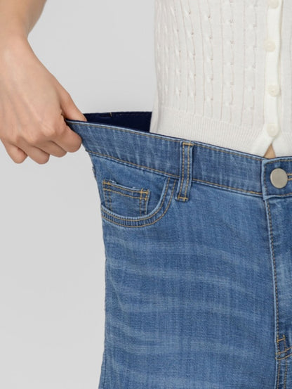linen denim banding pants