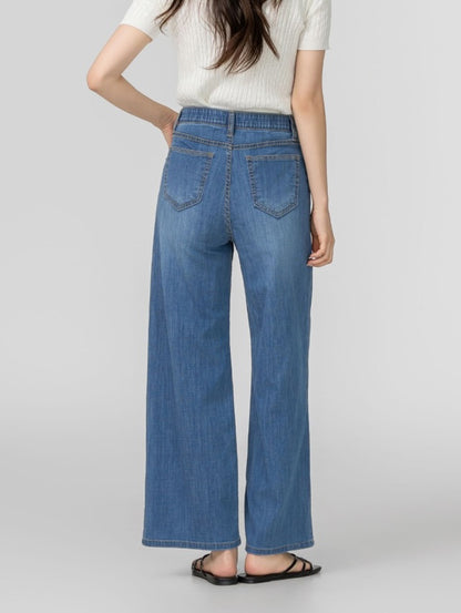 linen denim banding pants