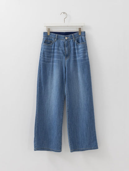 linen denim banding pants