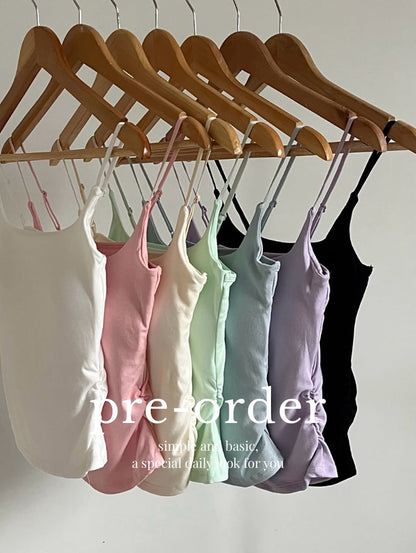 soft shirring bra top (pre-order)