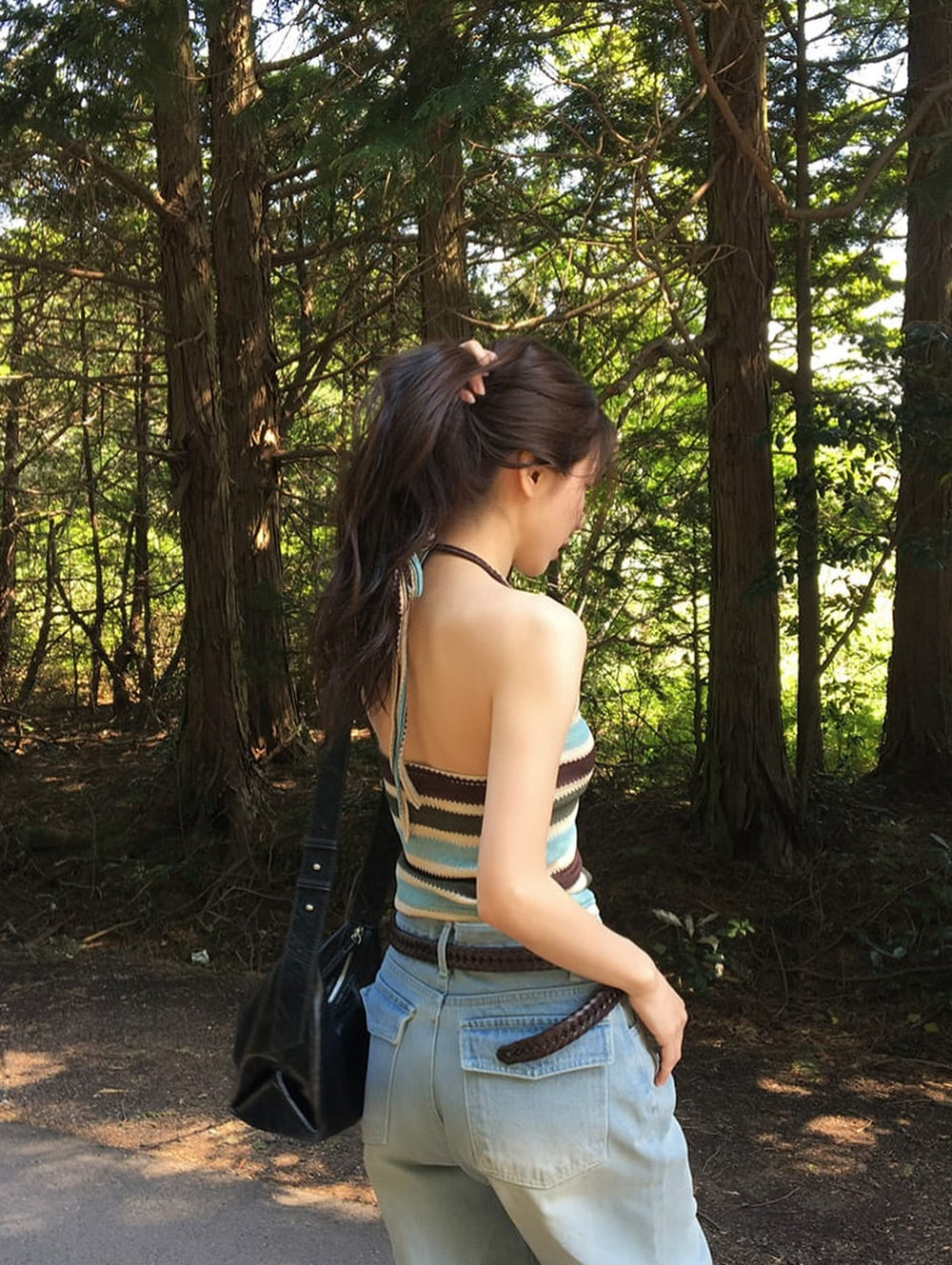 mila halter knit top