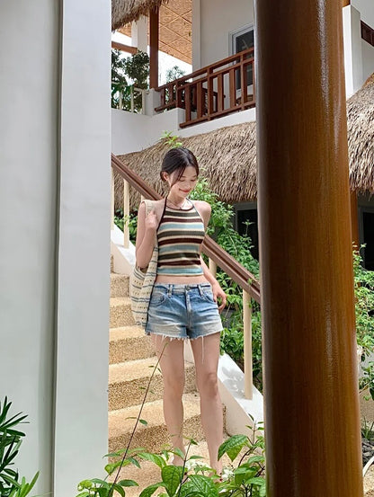 mila halter knit top