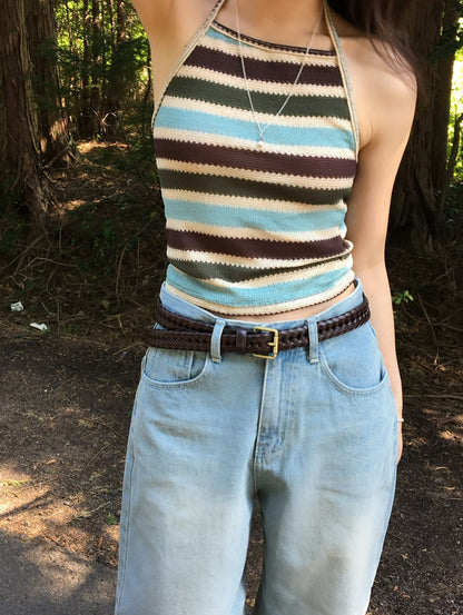 mila halter knit top