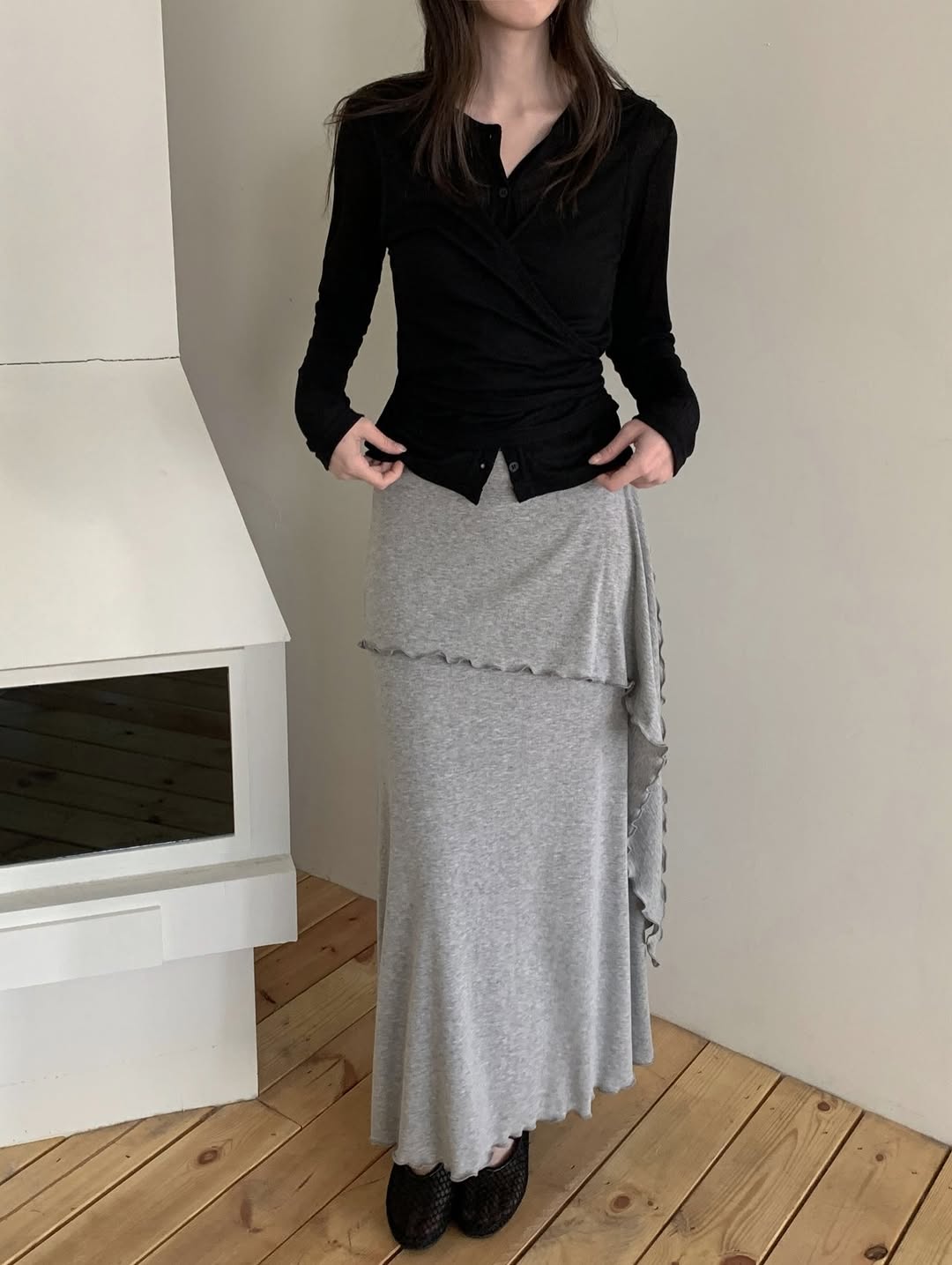 soft frill wrap skirt (pre-order)