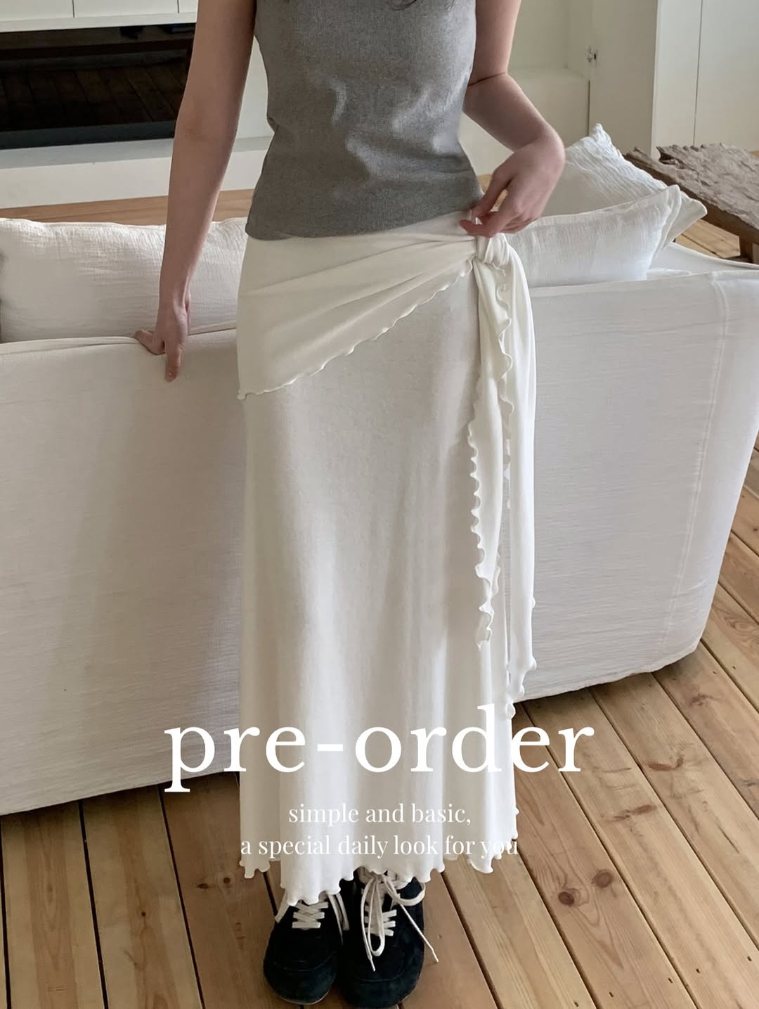 soft frill wrap skirt (pre-order)