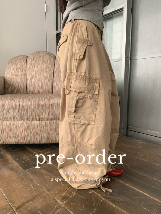 tape barrel pants (pre-order)