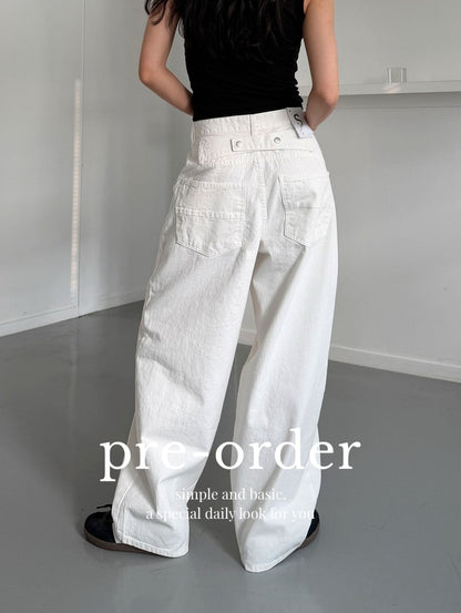 snap barrel pants (pre-order)