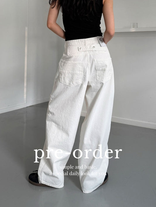 snap barrel pants (pre-order)