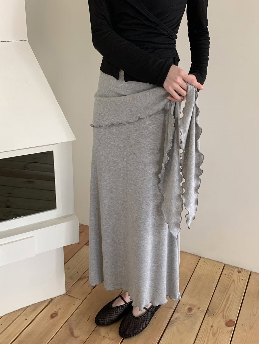 soft frill wrap skirt (pre-order)