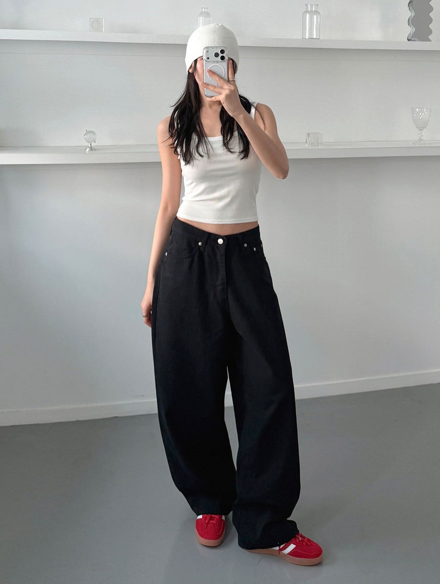 snap barrel pants (pre-order)