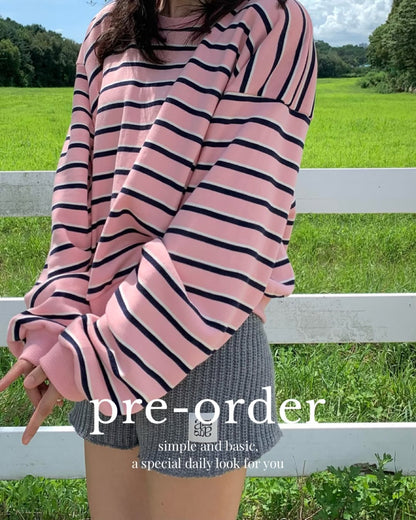pine striped top (pre-order)