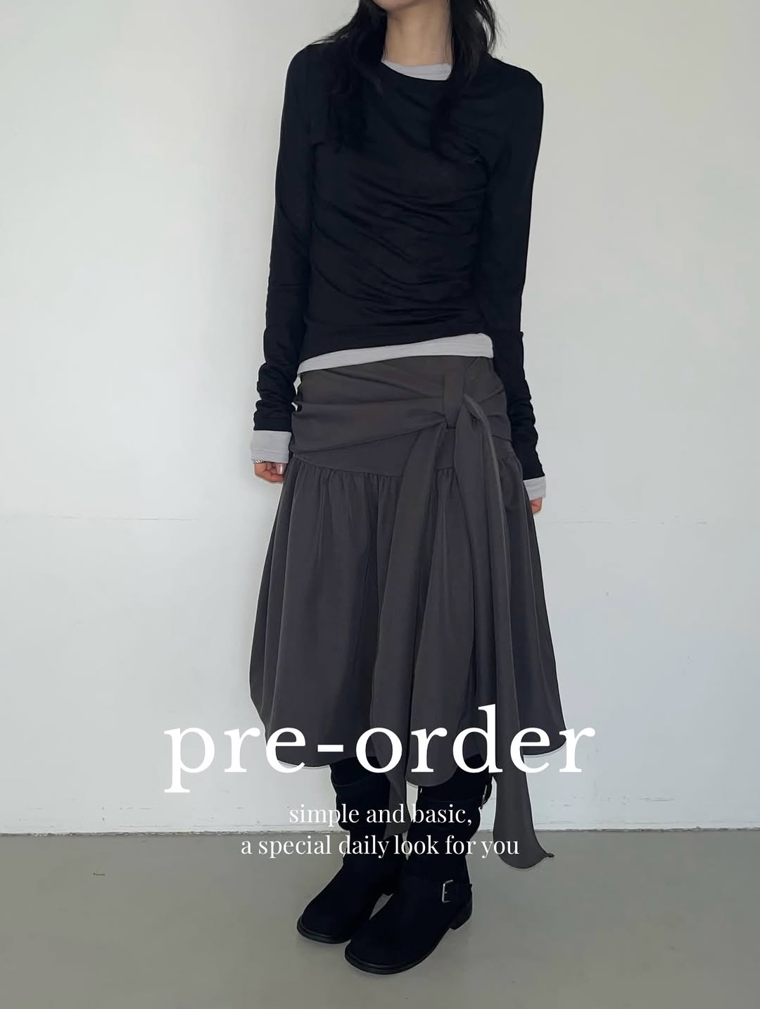 sand tie wrap skirt (pre-order)