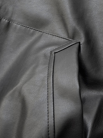 kera hoodie leather jumper (pre-order)
