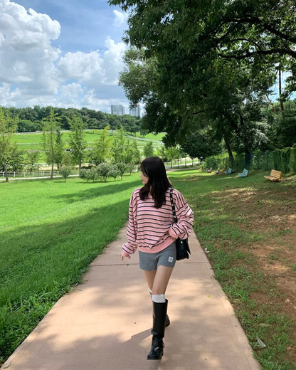 pine striped top (pre-order)