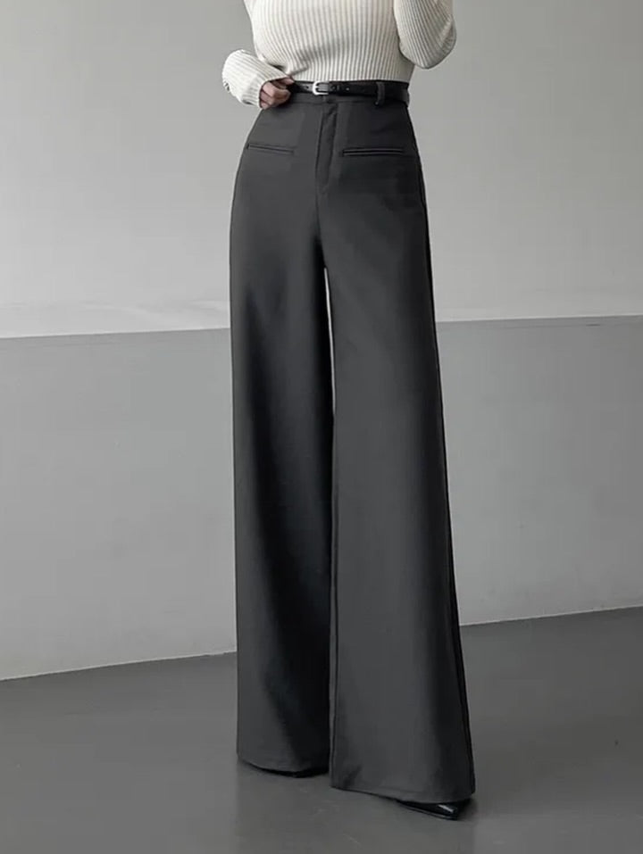 mirella boot-cut slacks