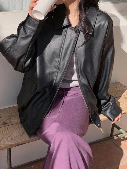 gio matt leather jacket