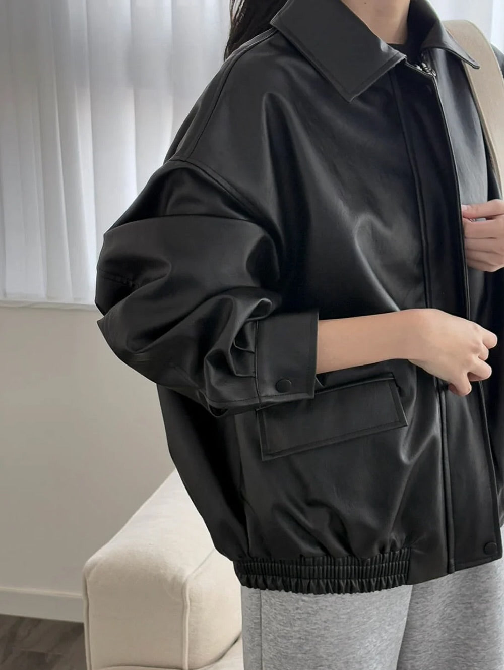 gio matt leather jacket