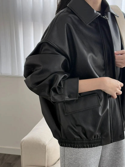 gio matt leather jacket