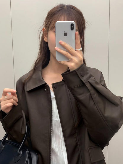 gio matt leather jacket