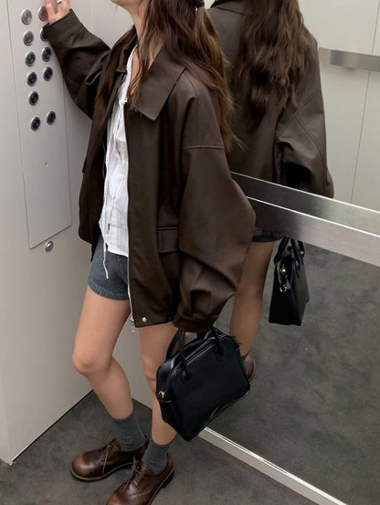 gio matt leather jacket