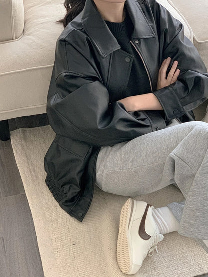 gio matt leather jacket
