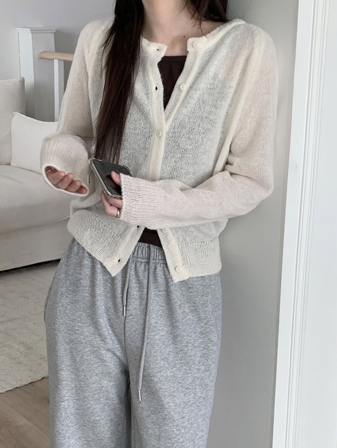 butter hairy cardigan