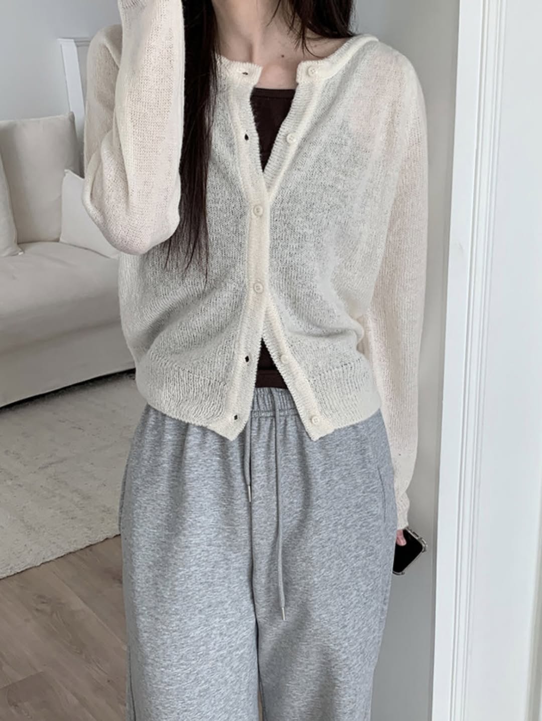 butter hairy cardigan