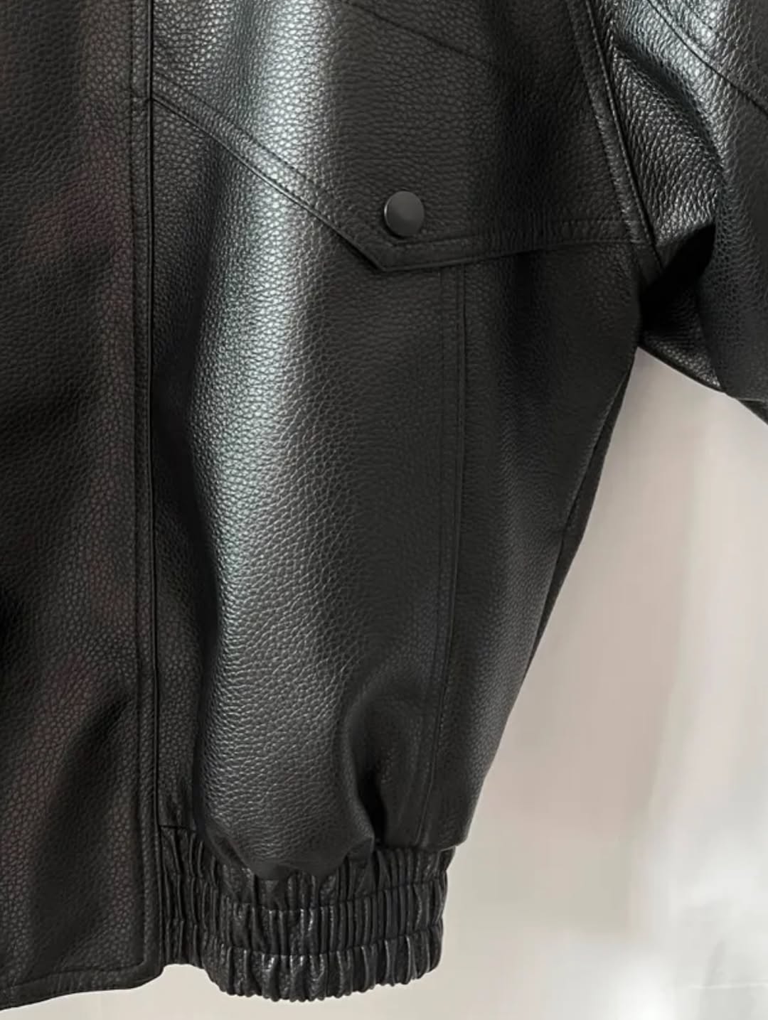 high neck leather jacket