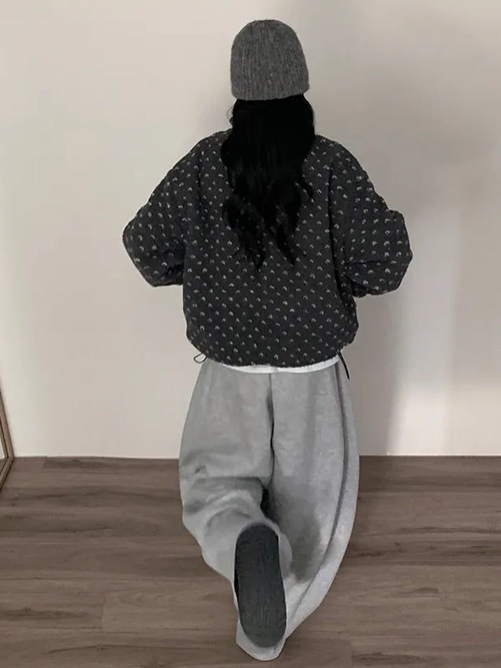 puzzle fleece jacket