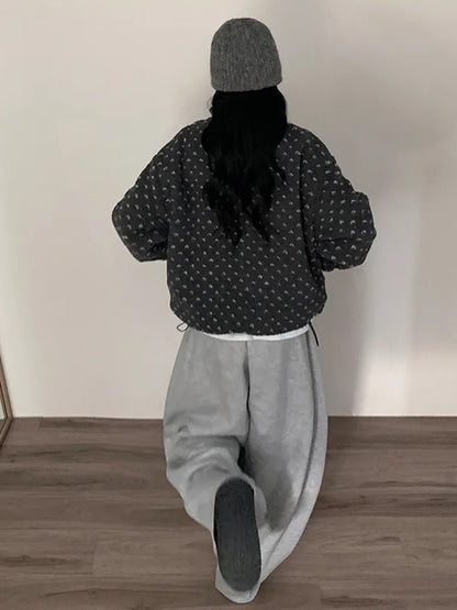 puzzle fleece jacket