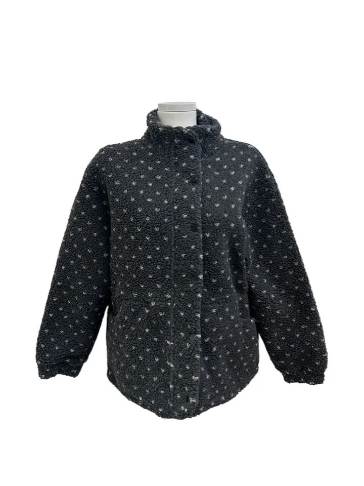 puzzle fleece jacket