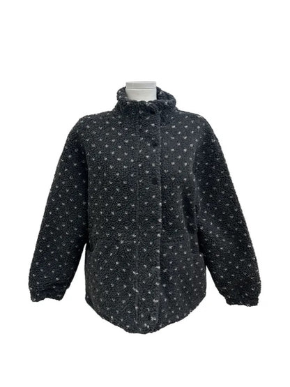 puzzle fleece jacket