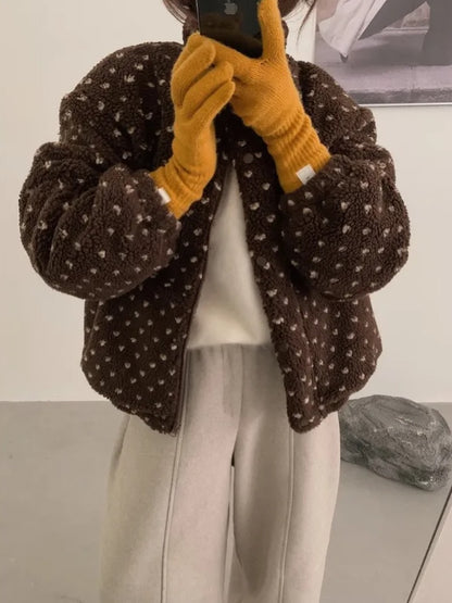 puzzle fleece jacket