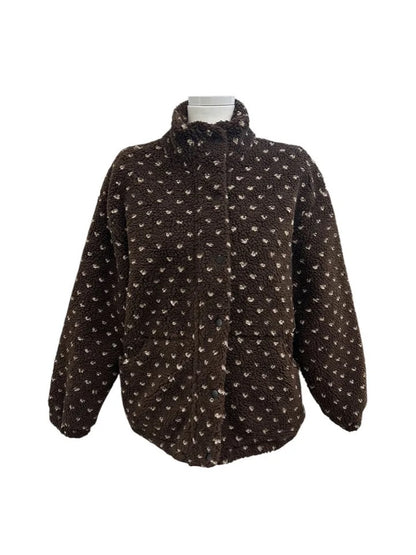 puzzle fleece jacket