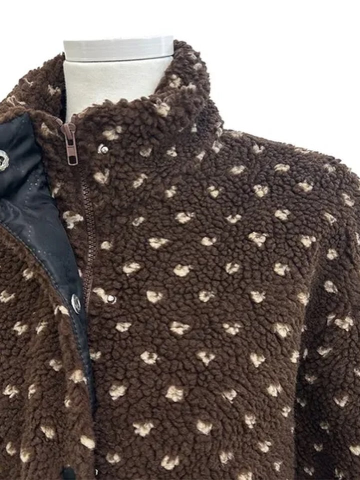 puzzle fleece jacket