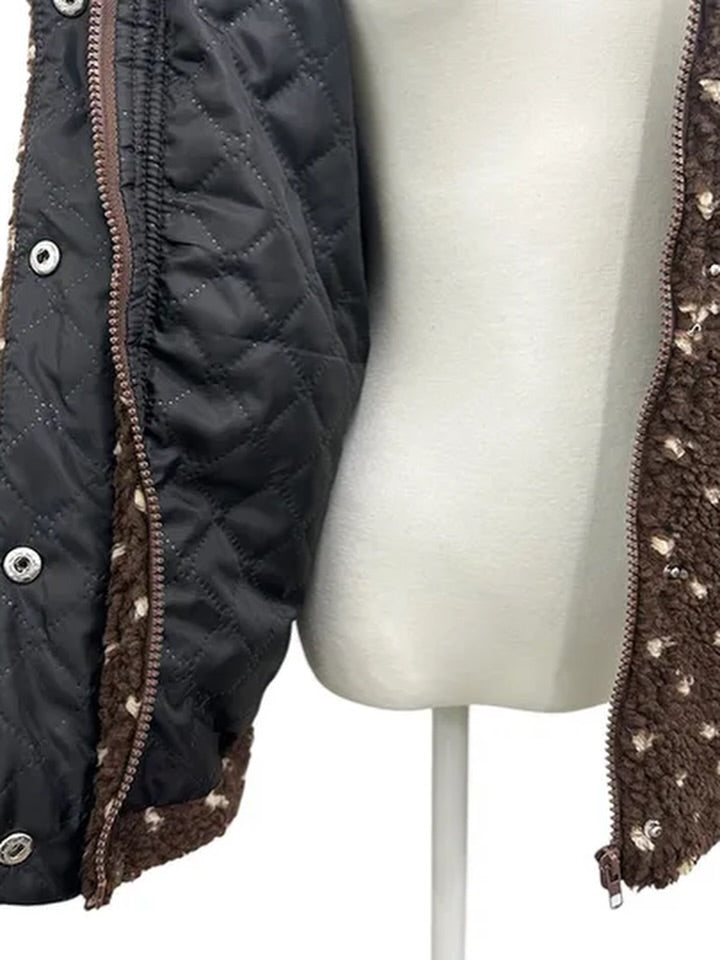 puzzle fleece jacket