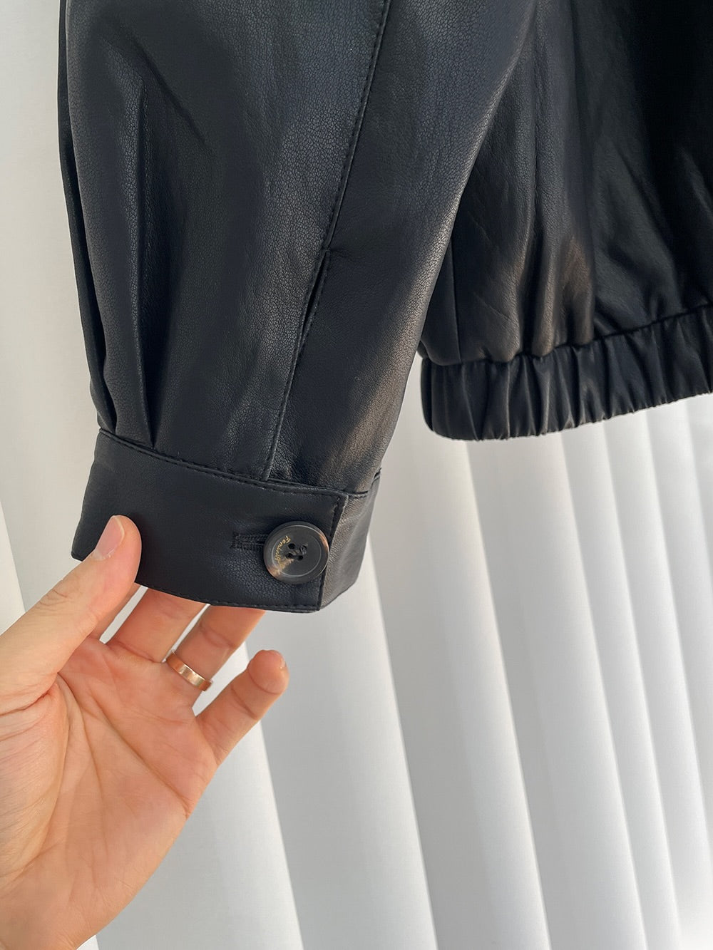 frankie silk leather jacket