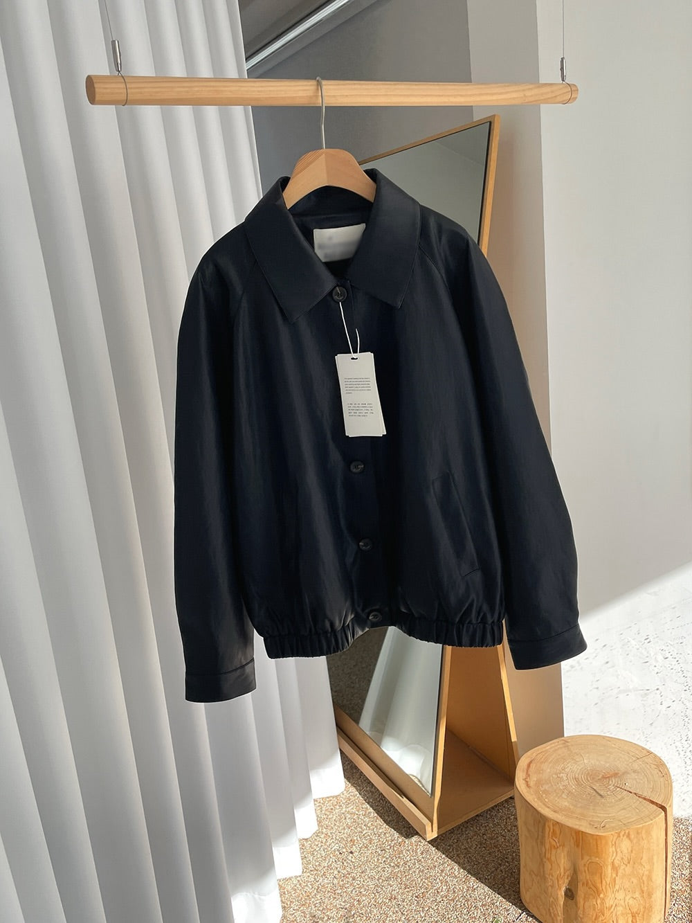 frankie silk leather jacket