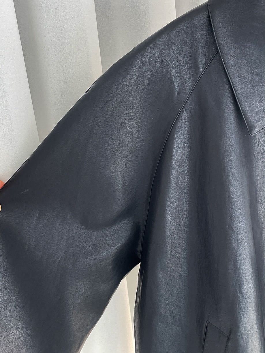 frankie silk leather jacket