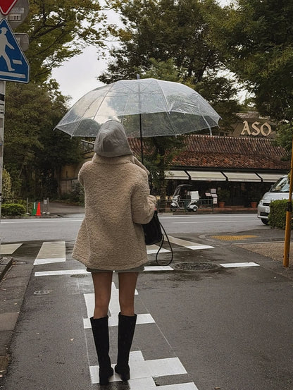 pile boucle half jacket